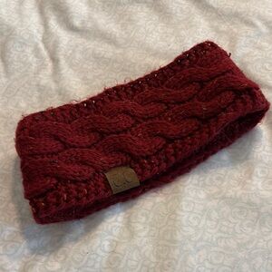 CC Burgundy Knit Headband
